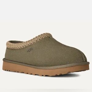 Anthropologie UGG Tasman II Slippers Moss Green Slip On Shoes Cozy Chic Size 7